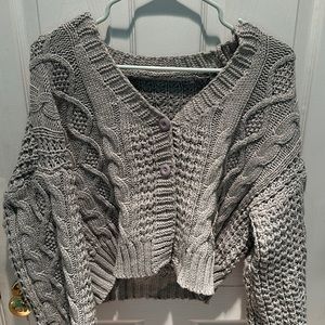 Cable Knit button front cardigan